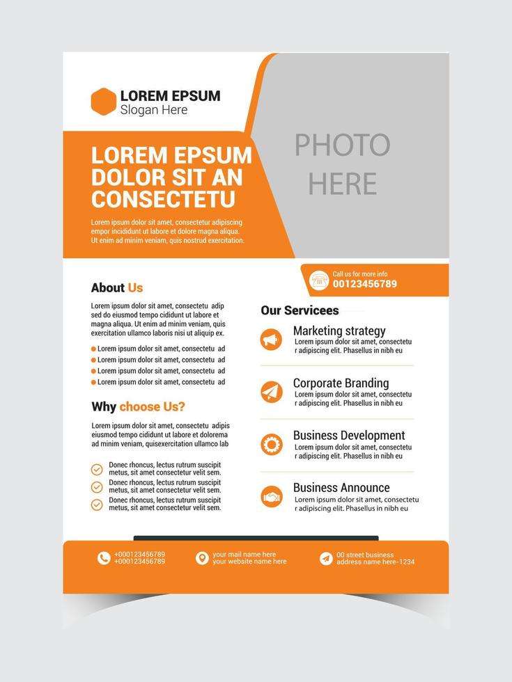 Creative Corporate Flyer Design vector