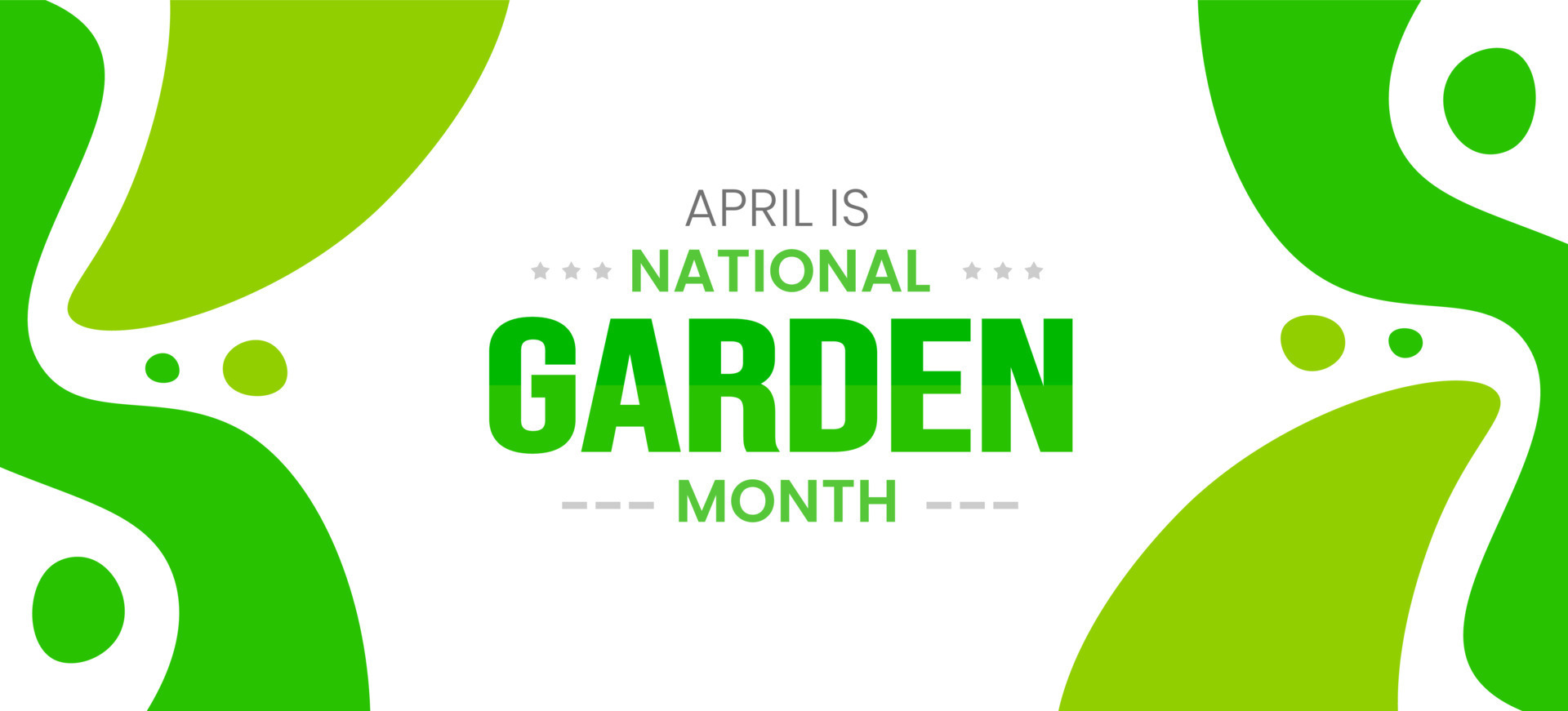 National Garden Month background or banner design template celebrated