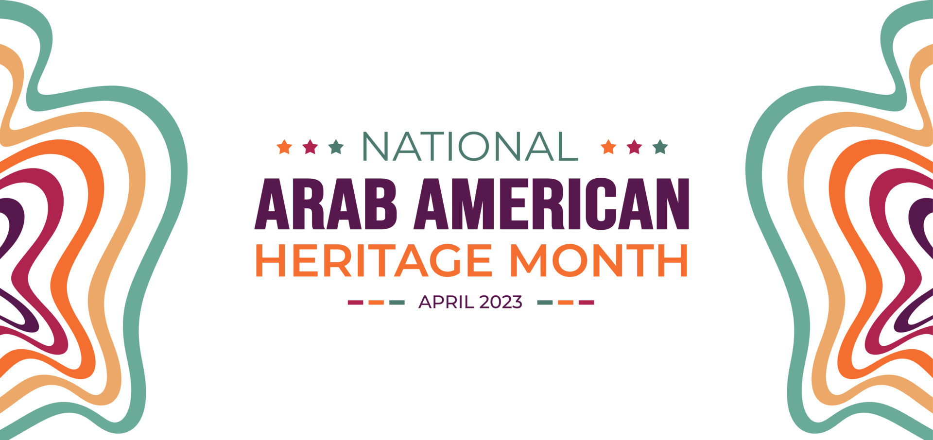 national Arab American Heritage Month background. Arab American