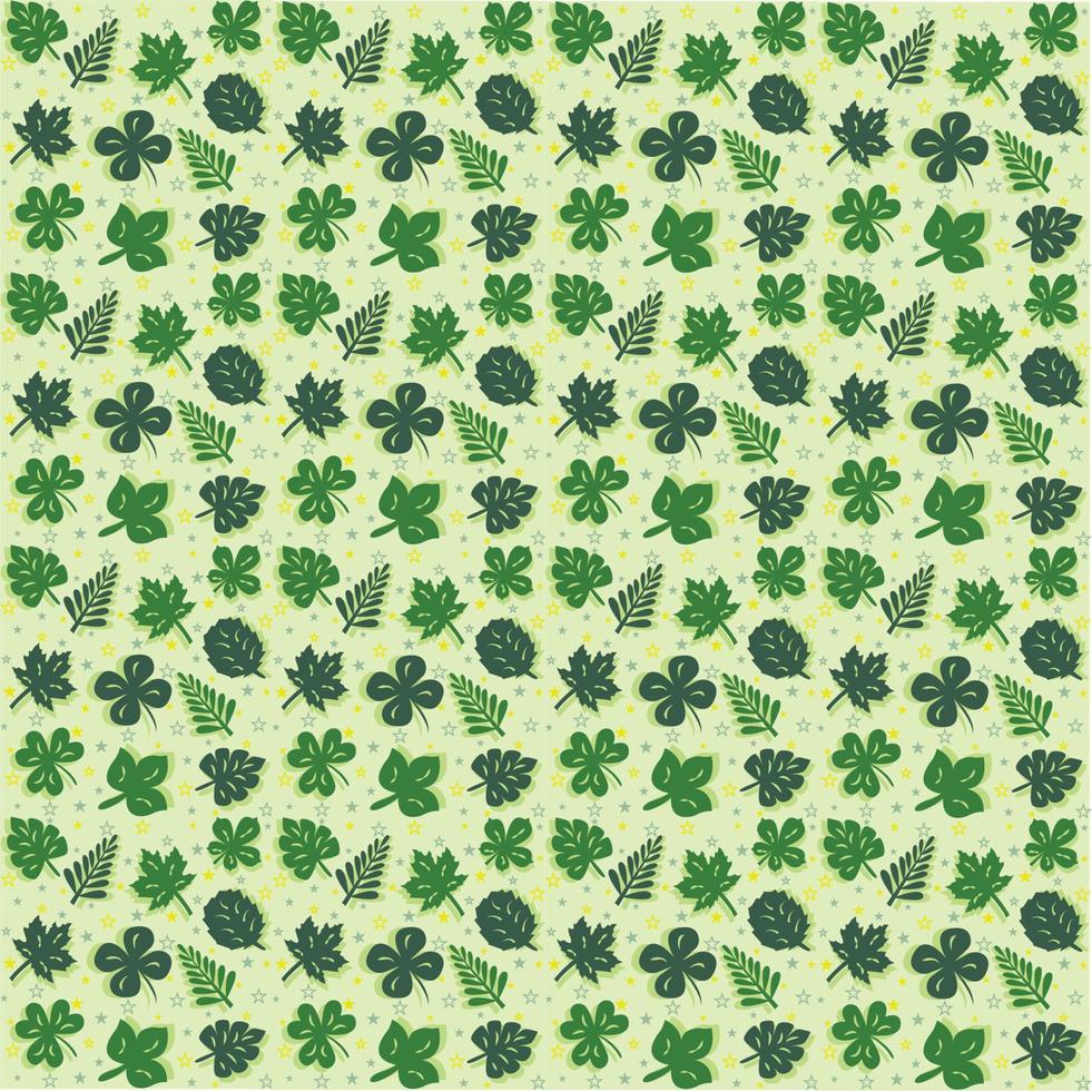 Colorful decorative green Leaf pattern vector