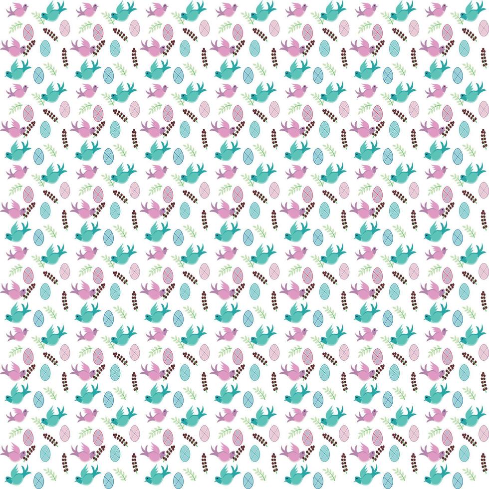 Free vector flat bird and egg pattern