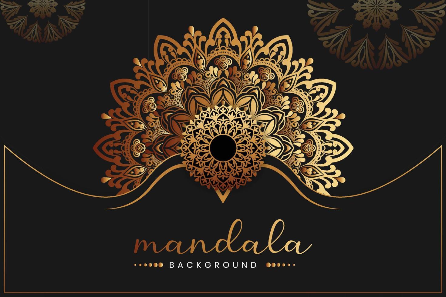 mandala diseño antecedentes en oro color ornamental diseño. vector