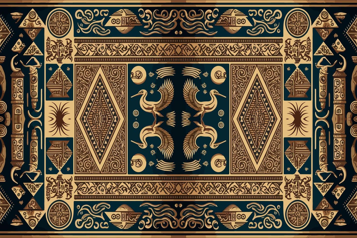 Egyptian geometry pattern old ancient background. Abstract traditional folk antique tribal ethnic graphic line. Ornate elegant luxury vintage retro style. Texture textile fabric ethnic egypt patterns vector