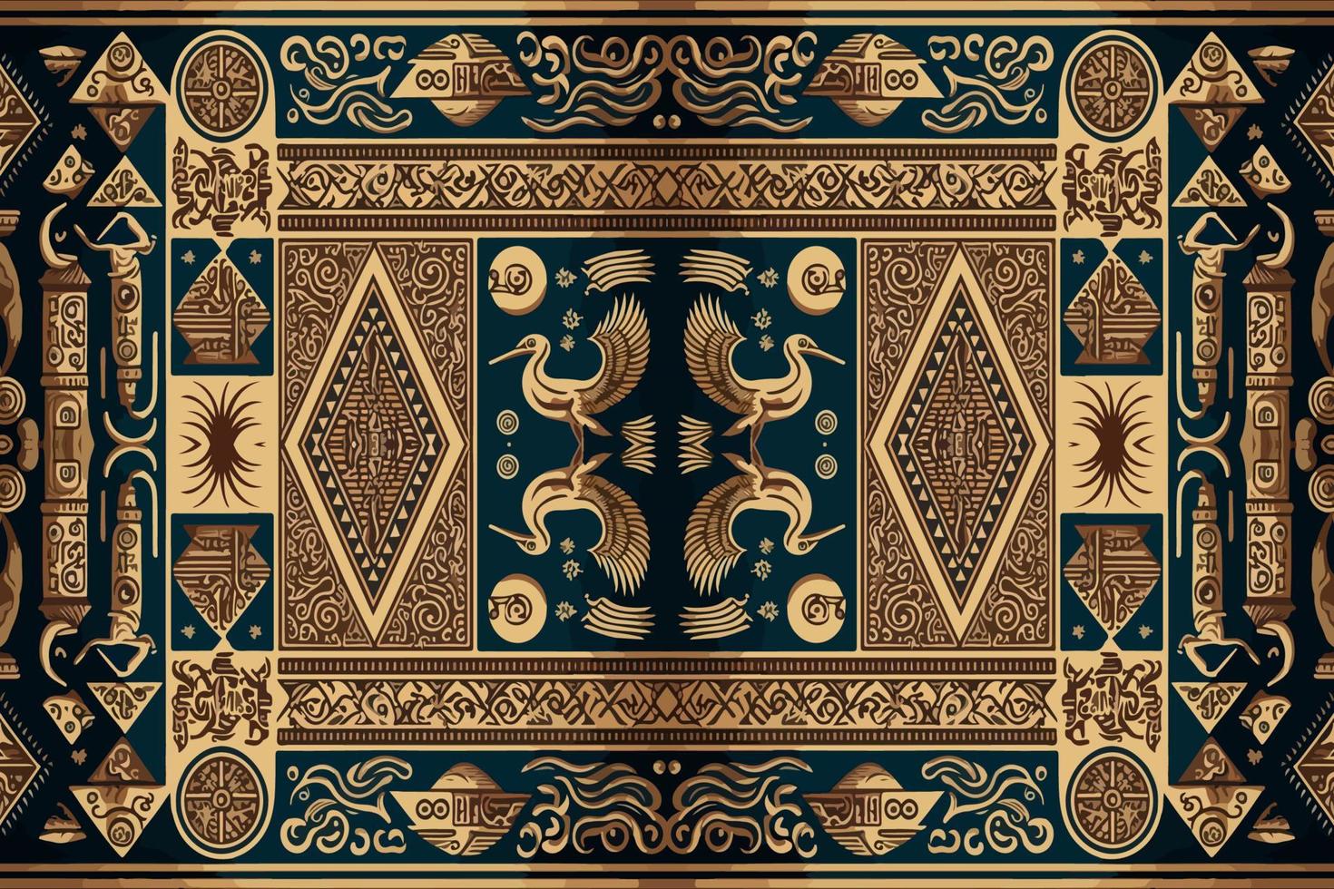 egipcio geometría modelo antiguo antiguo antecedentes. resumen tradicional gente antiguo tribal étnico gráfico línea. florido elegante lujo Clásico retro estilo. textura textil tela étnico Egipto patrones vector