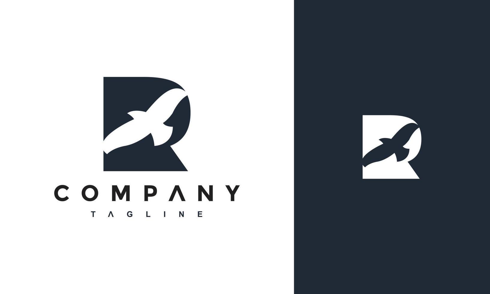 letter R bird logo vector