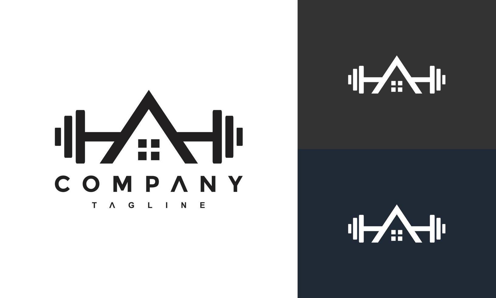 techo hogar aptitud logo vector