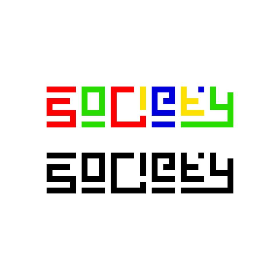 Original Society Text Design vector