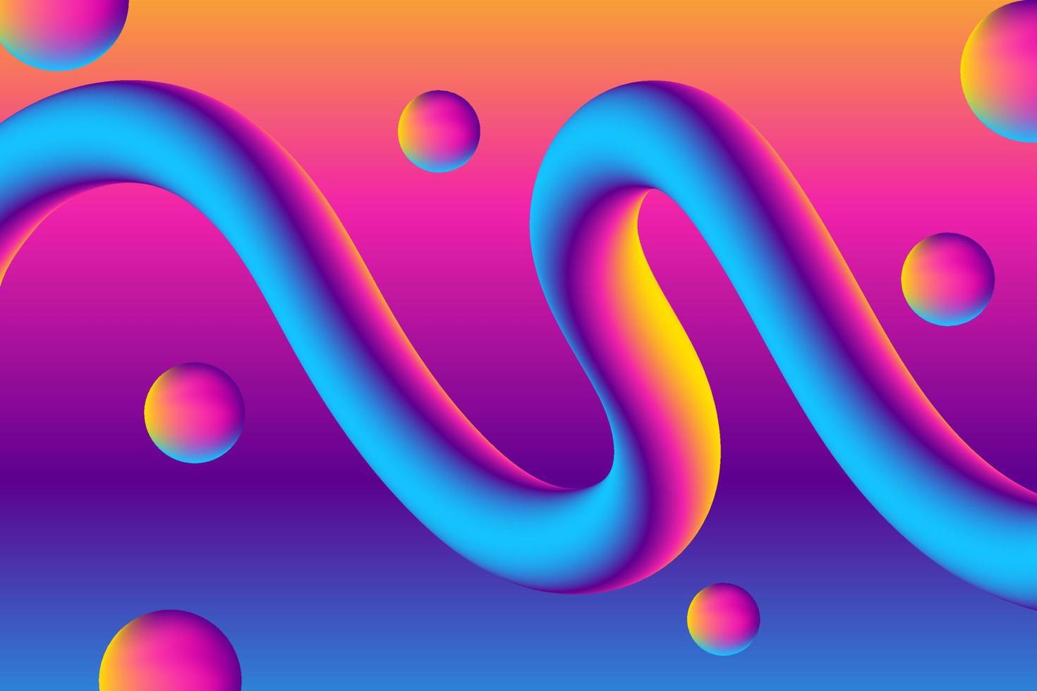 Colorful Fluid With Bubble Background Design vector