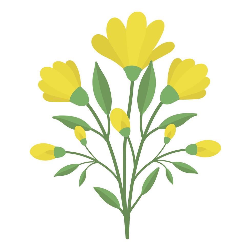 un delicado puntilla de amarillo flores vector ilustración de Clásico linda amarillo flores delicado flor para decoración. aislado.