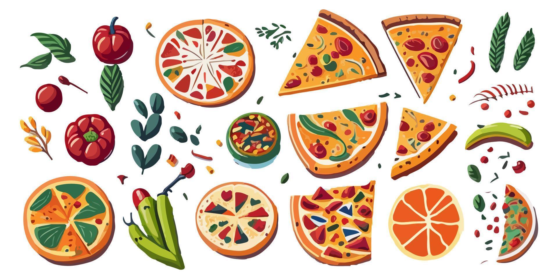 Fast food never looked so good with these flat vector pizza designs