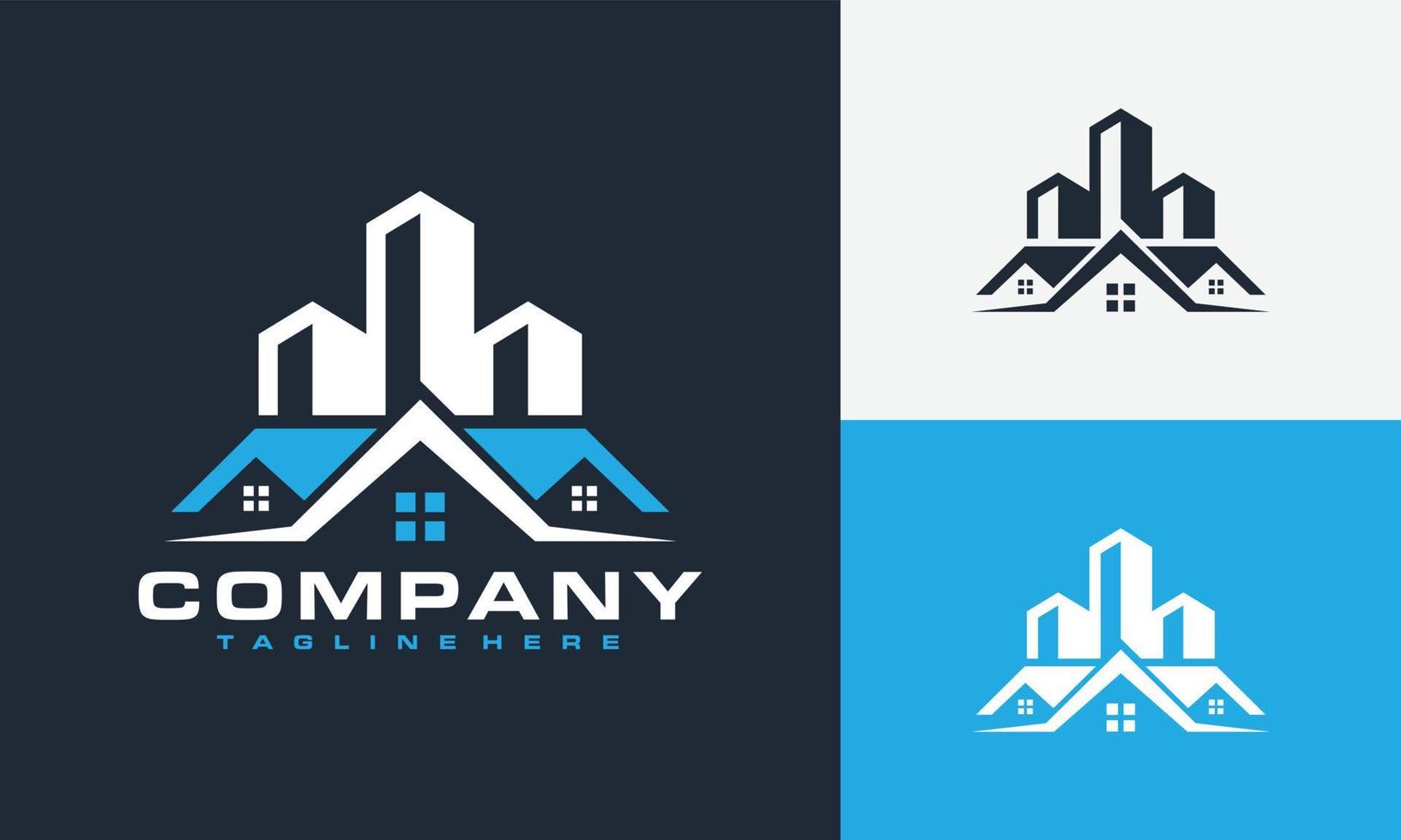 real estate city building logo vector