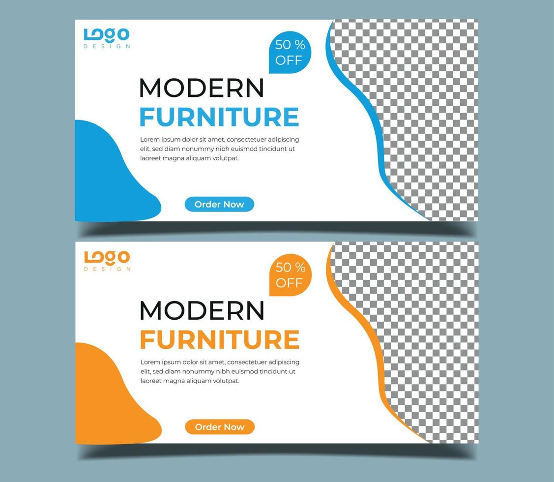 Set of Furniture Sale banners with standard web sizes. Business banners template with place for images. Vertical, Horizontal and Rectangle Banners design for ad, flyer, poster, social media. vector