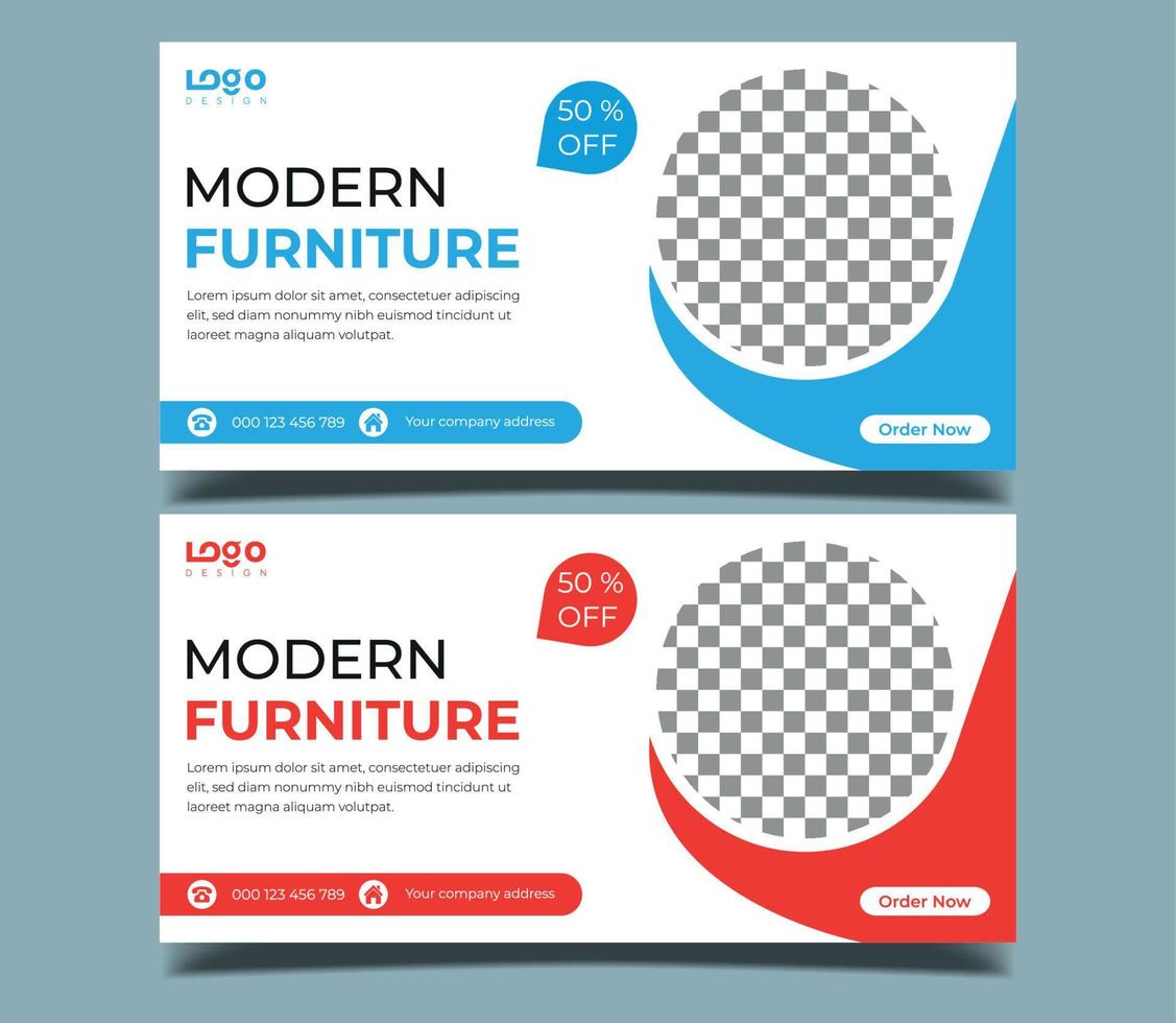 Set of Furniture Sale banners with standard web sizes. Business banners template with place for images. Vertical, Horizontal and Rectangle Banners design for ad, flyer, poster, social media. vector