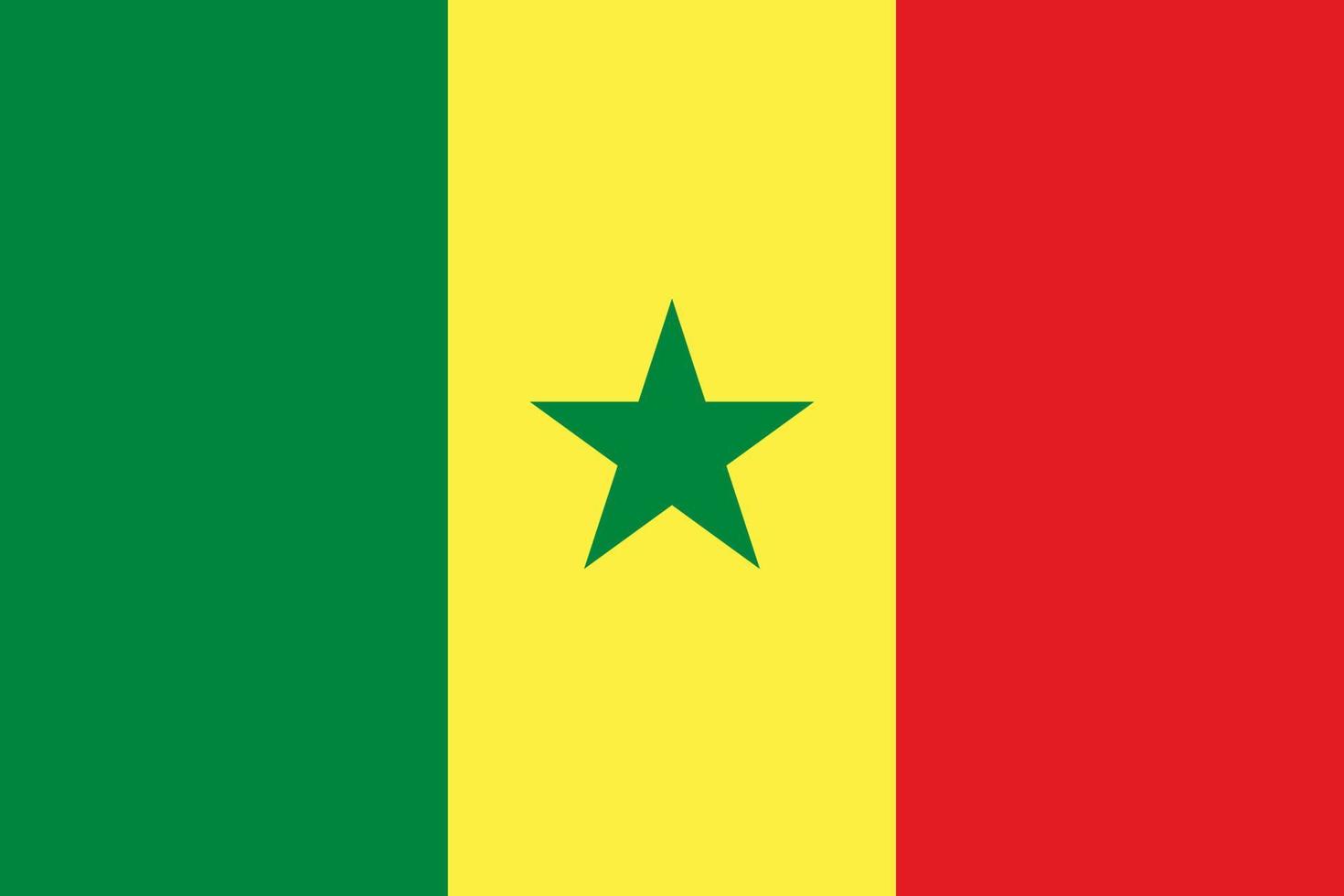 Senegal flag, official colors and proportion correctly. Vector Senegal flag, Senegal flag illustration, Senegal flag picture, Senegal flag image