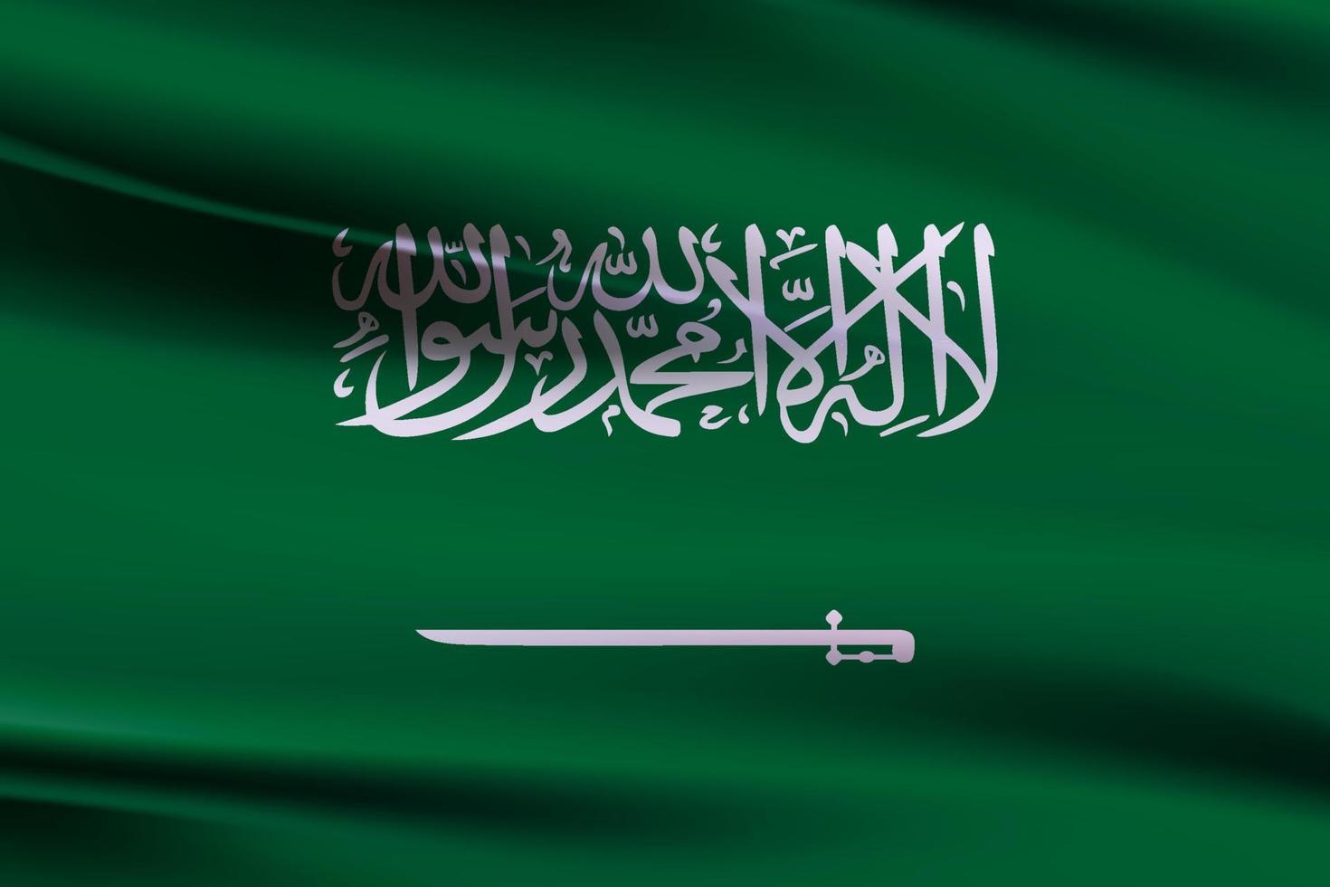Saudi Arabia Flag background illustration,Vector wavy flag of Saudi Arabia. vector