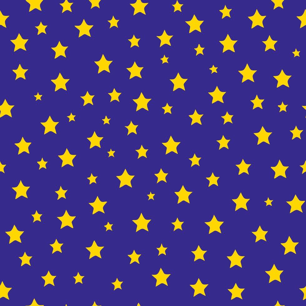 Background of gold stars on a blue background. Vector illustration. Blue background with gold stars