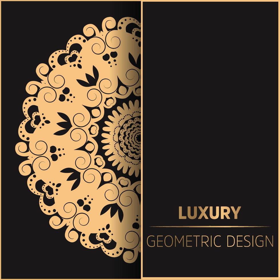 lujo mandala antecedentes con dorado arabesco modelo Arábica islámico este estilo.decorativo mandala vector