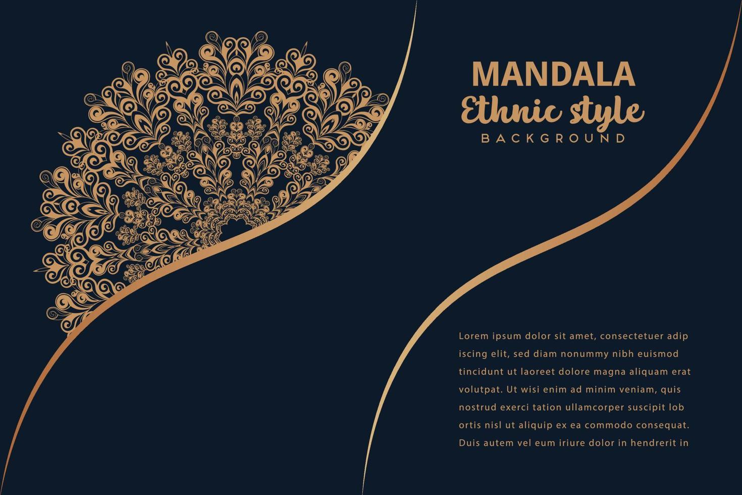 lujo mandala antecedentes con dorado arabesco modelo Arábica islámico este estilo.ornamento elegante invitación Boda tarjeta , invitación , fondo cubrir bandera ilustración vector diseño