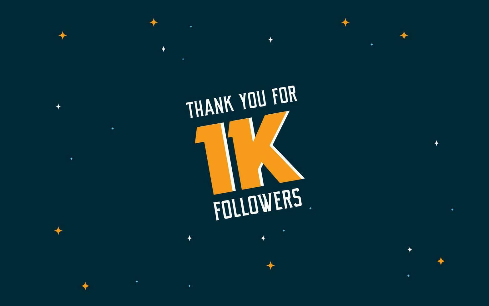 THANK YOU FOR 1K FOLLOWERS. SOCIAL MEDIA TEMPLATES. vector