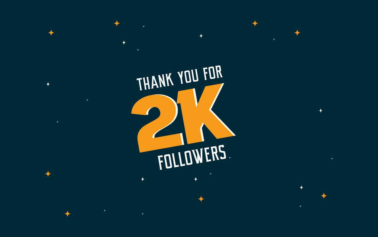 THANK YOU FOR 2K FOLLOWERS. SOCIAL MEDIA TEMPLATES. vector