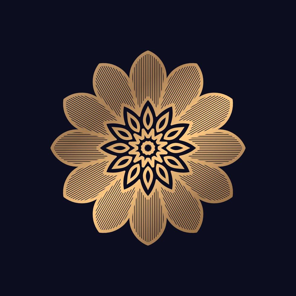 Luxury golden mandala design background vector