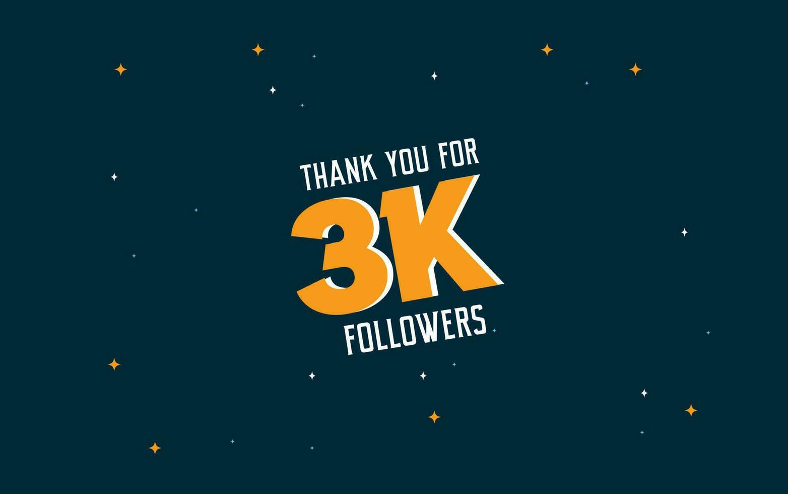 THANK YOU FOR 3K FOLLOWERS. SOCIAL MEDIA TEMPLATES. vector