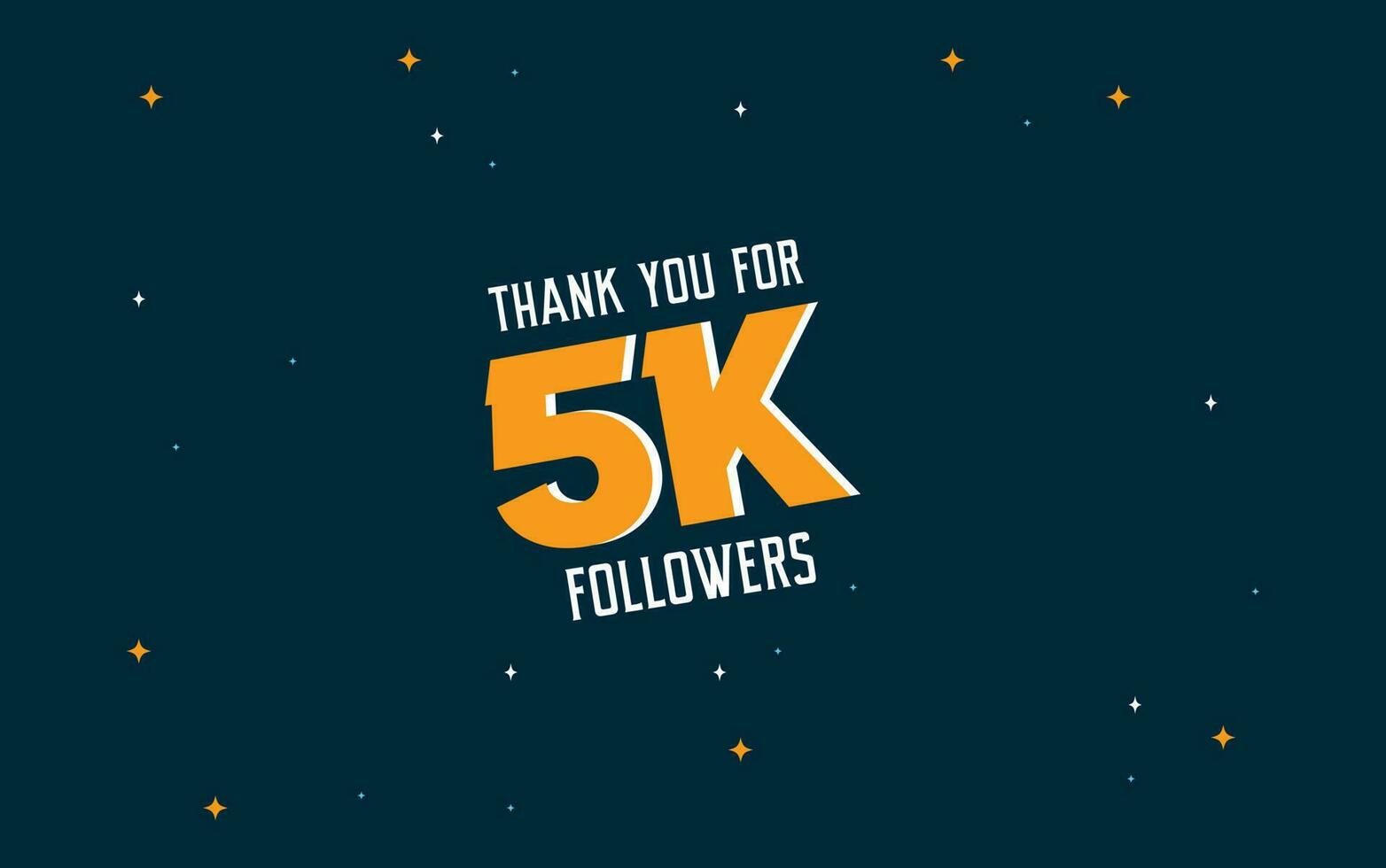 THANK YOU FOR 5K FOLLOWERS. SOCIAL MEDIA TEMPLATES. vector