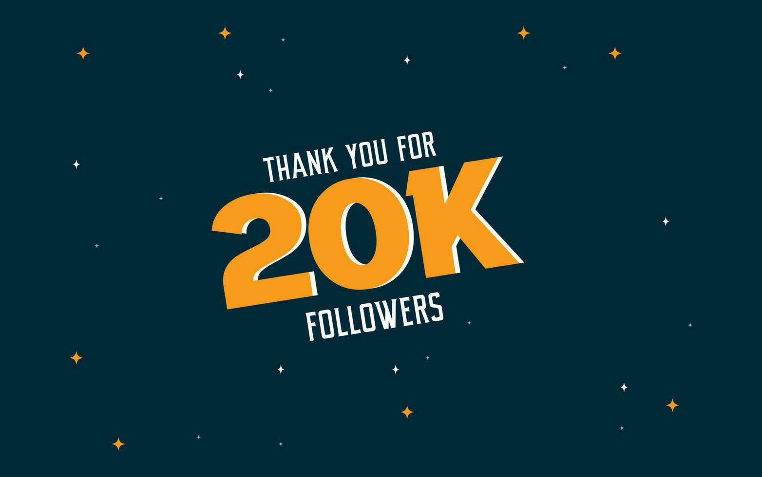THANK YOU FOR 20K FOLLOWERS. SOCIAL MEDIA TEMPLATES. vector