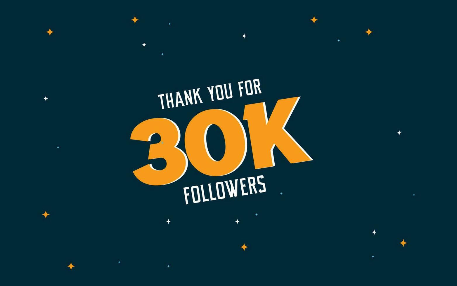 THANK YOU FOR 30K FOLLOWERS. SOCIAL MEDIA TEMPLATES. vector