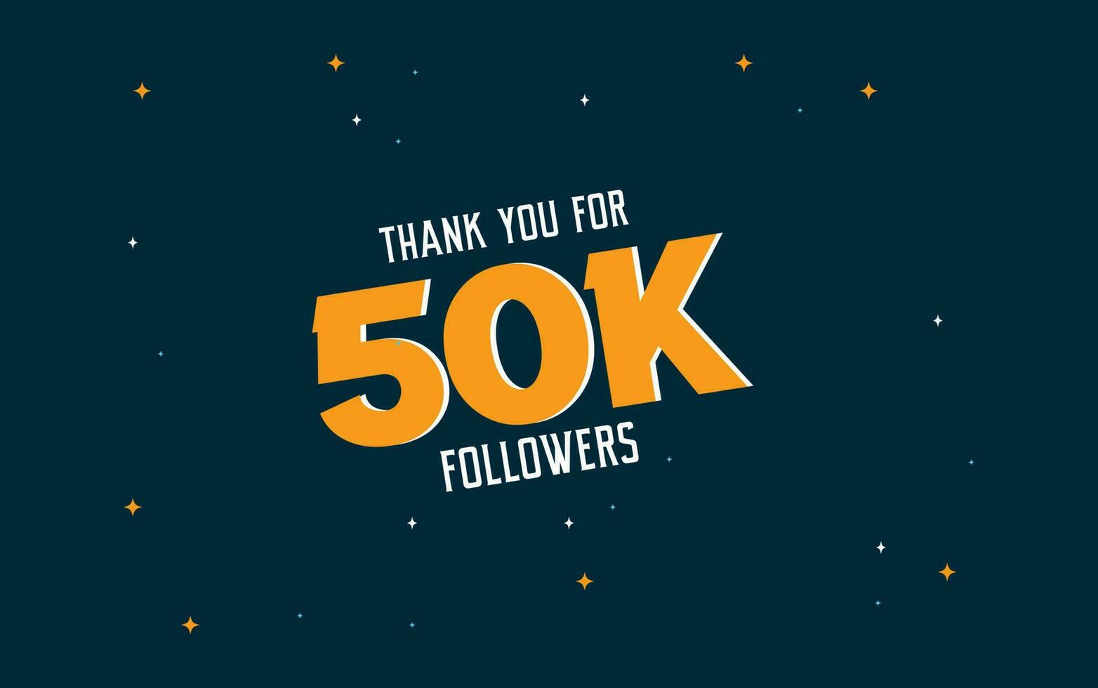 THANK YOU FOR 50K FOLLOWERS. SOCIAL MEDIA TEMPLATES. vector