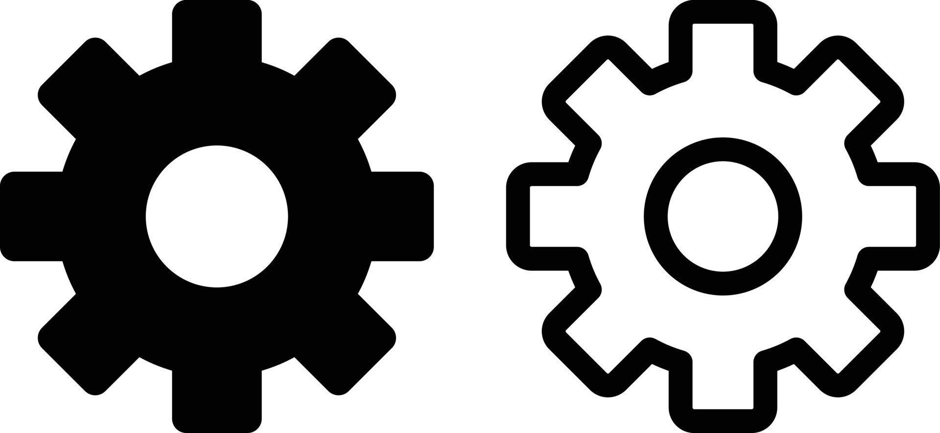 Gears isolated on white . Gear icon set . Settings icon on white