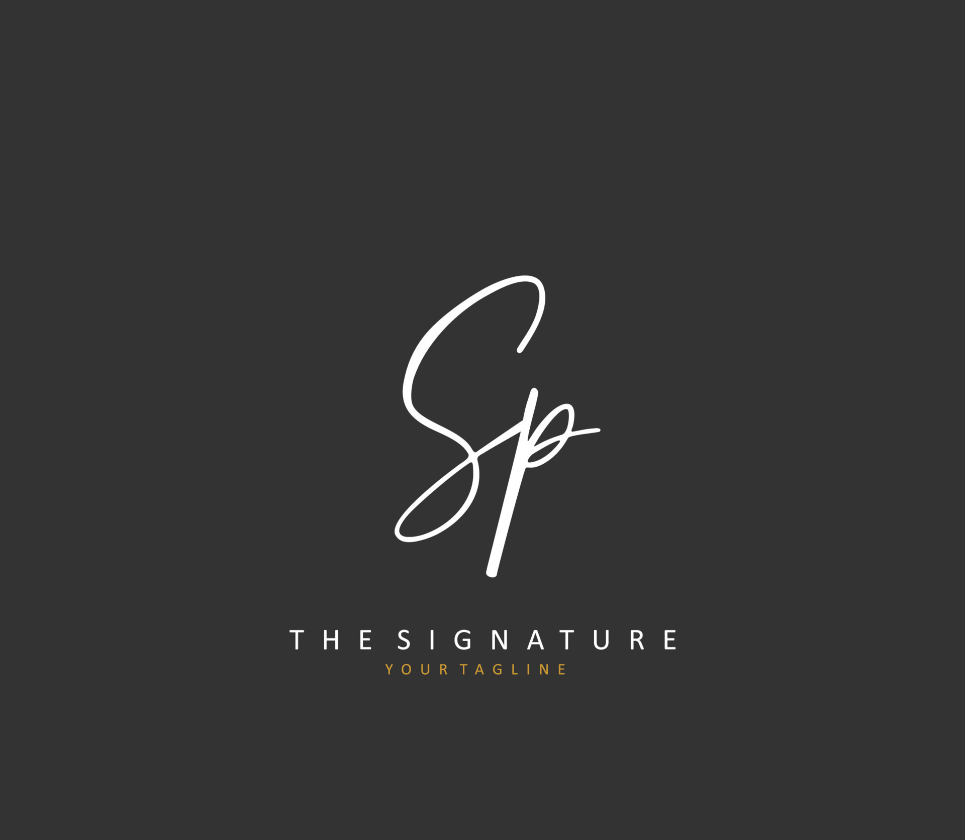 SP Initial letter handwriting and signature logo. A concept handwriting ...