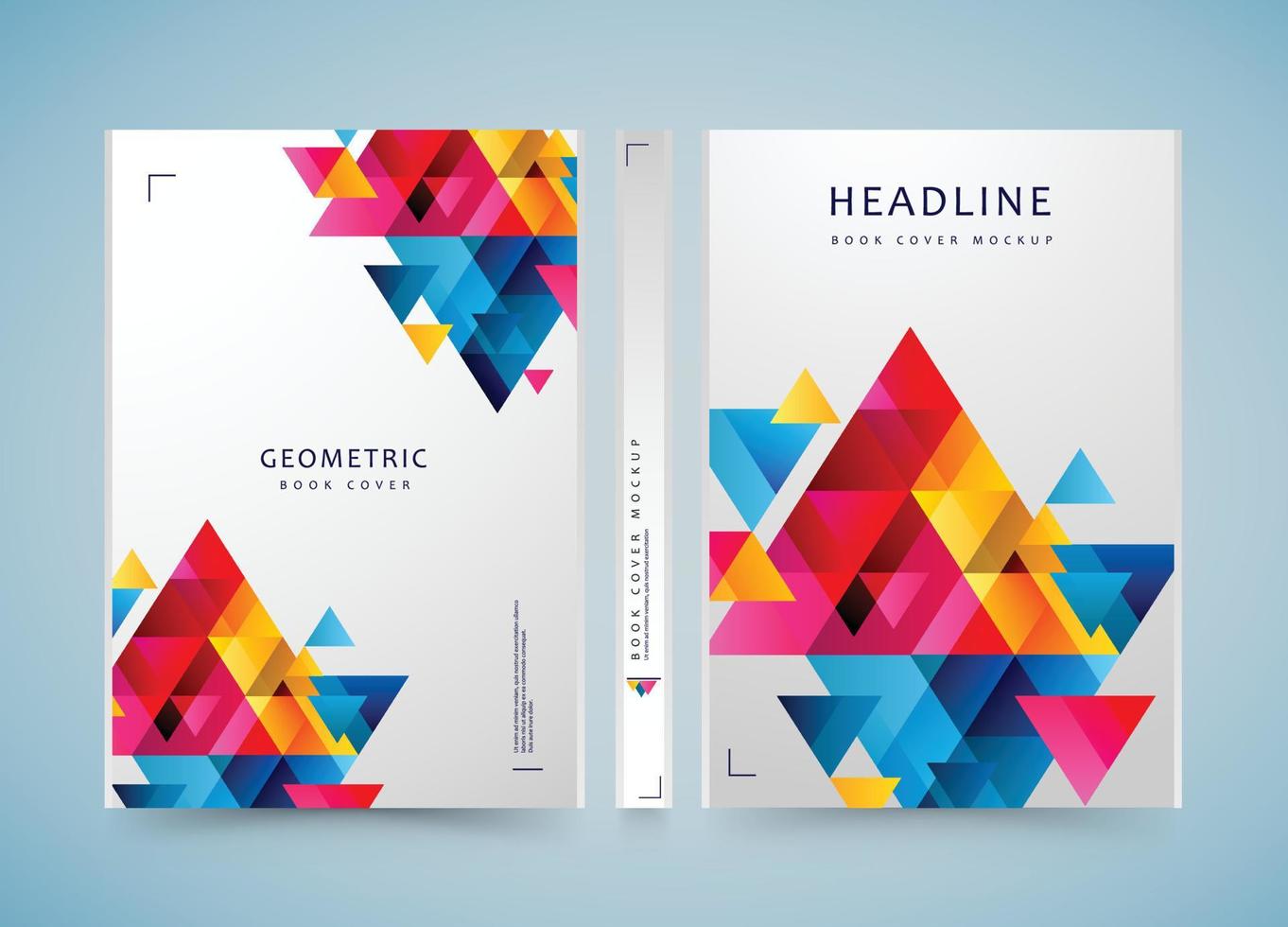 Book Cover geometric design booklet cover flyer poster brochure design vector