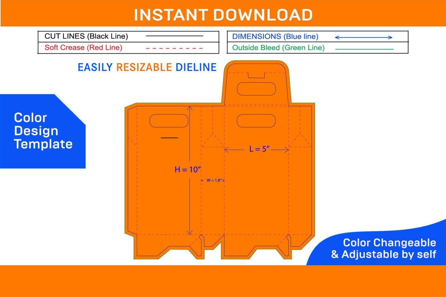 papel bolso diseño con morir cortar modelo y 3d caja embalaje color diseño modelo vector