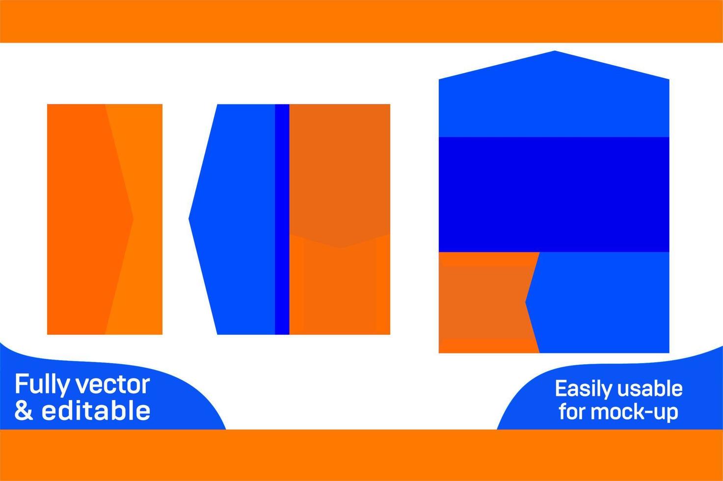 Birthday wishes envelope dieline template and 3D envelope 3D box vector