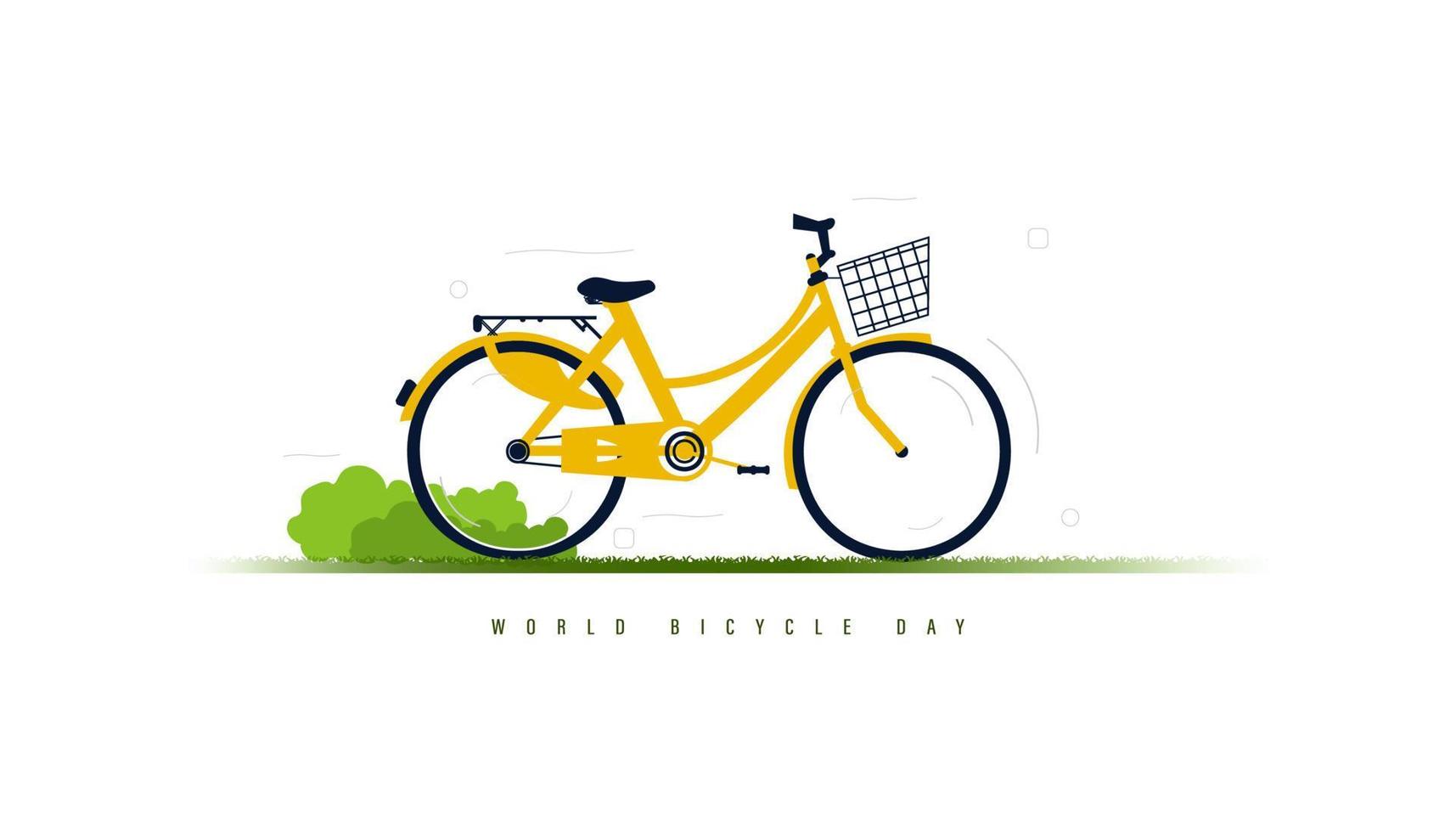 June 3 World Bicycle Day vector illustration