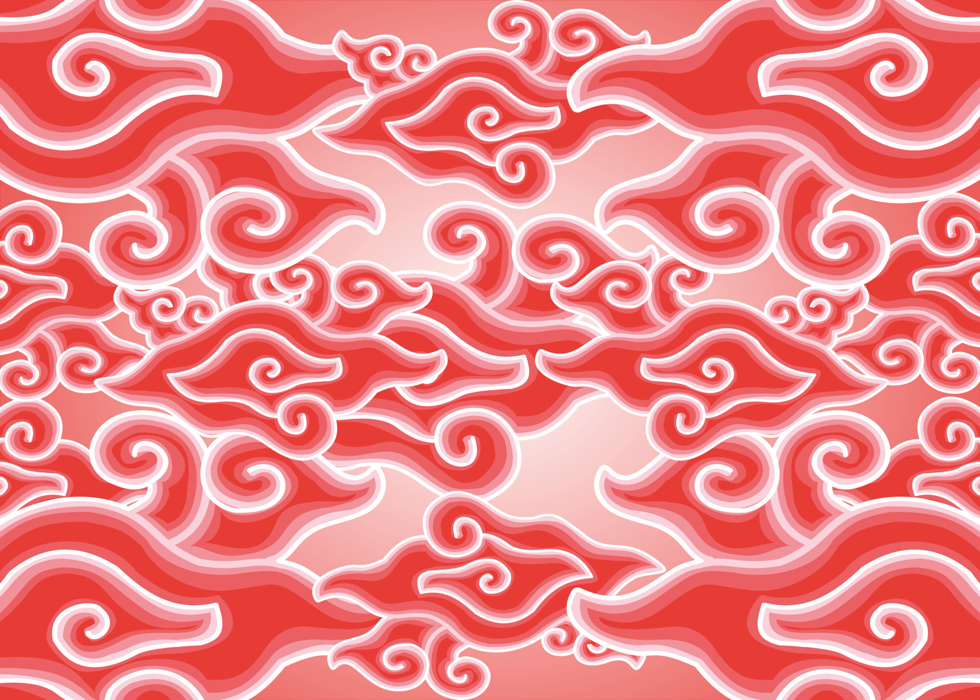 monochrome red pattern megamendung batik cirebon 22178666 Vector Art at