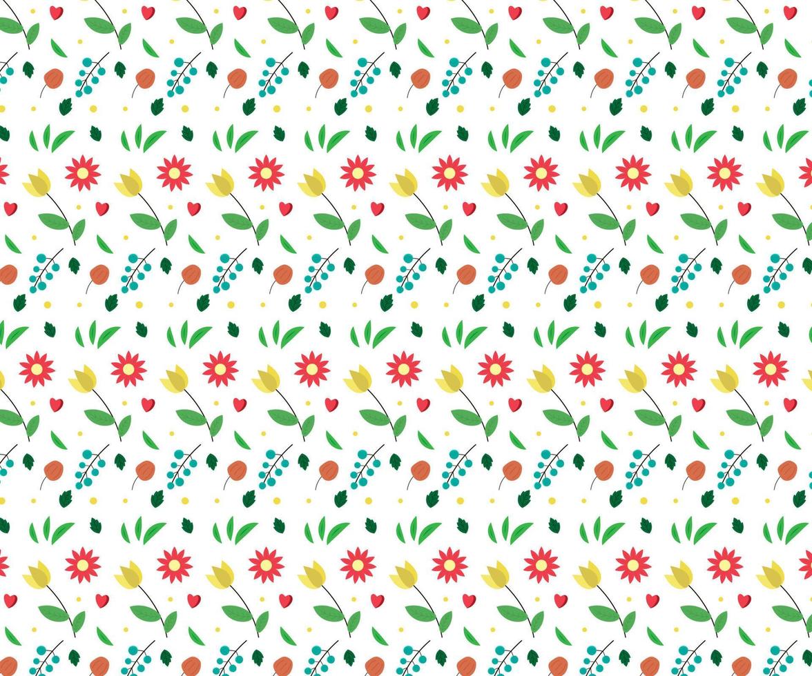 Colorful floral seamless pattern. cool for scrapbook, cover and label. cute and simple design. Find fill pattern on swatches vector