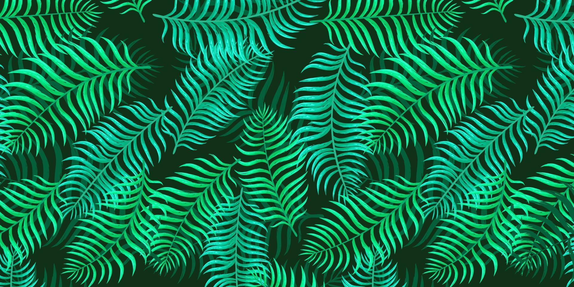 Summer floral leaf on dark background. Floral pattern plant line arts. Find fill pattern on swatches vector