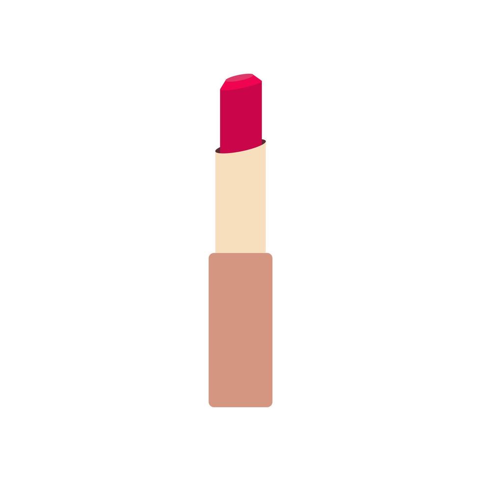 Lipstick flat design vector illustration isolated on white background