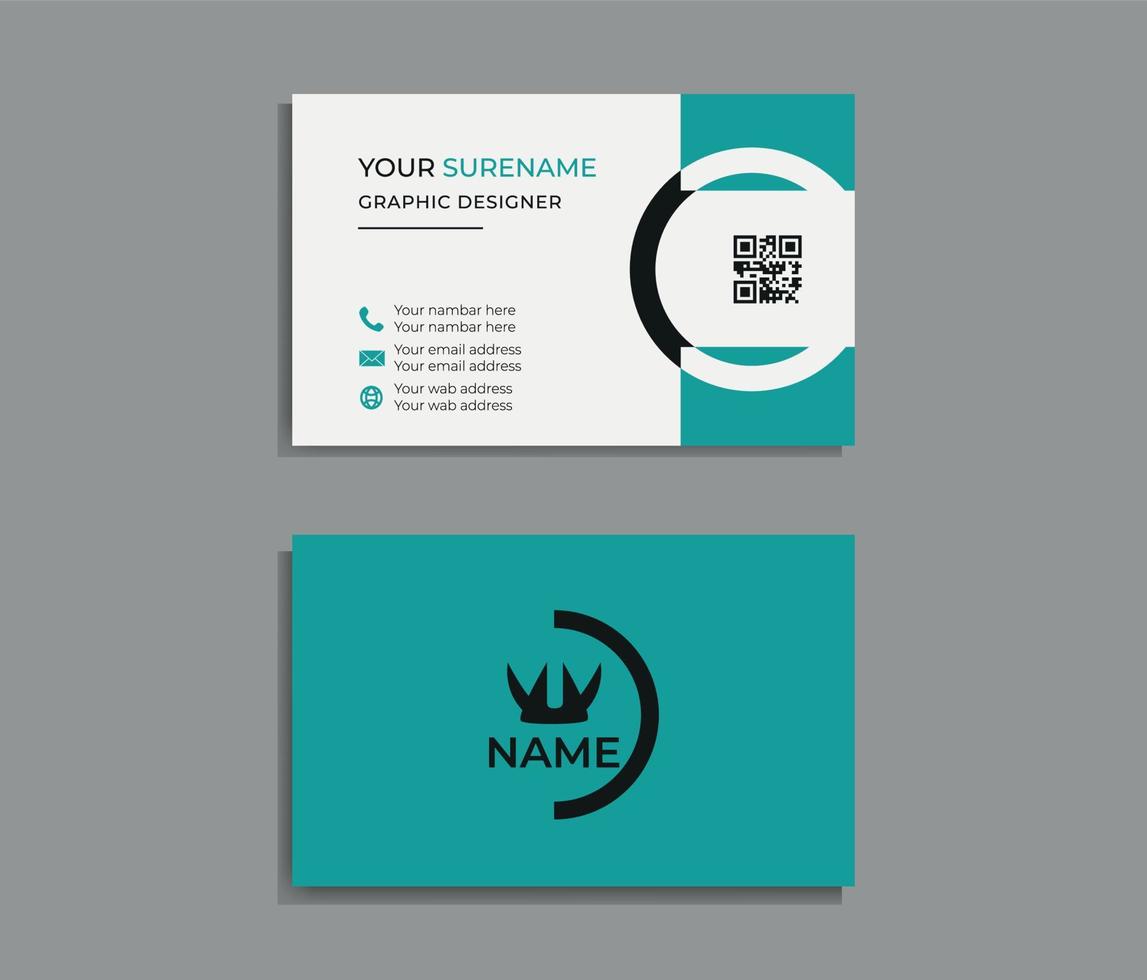 negocio tarjeta, negocio tarjeta plantilla, vector doble cara creativo profesional moderno sencillo negocio tarjeta modelo diseño.