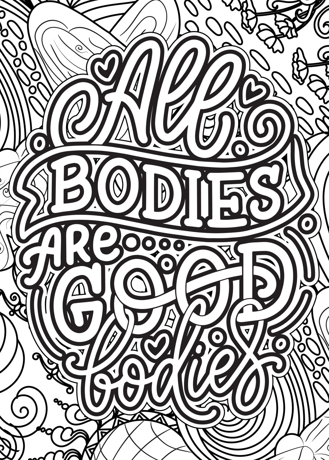 motivational quotes coloring pages - Motivational Quotes Coloring Pages Design Inspirational Words Coloring Book Pages Design Body Quotes Design Page Adult Coloring Page Design Anxiety Relief Coloring Book For Adults Vector