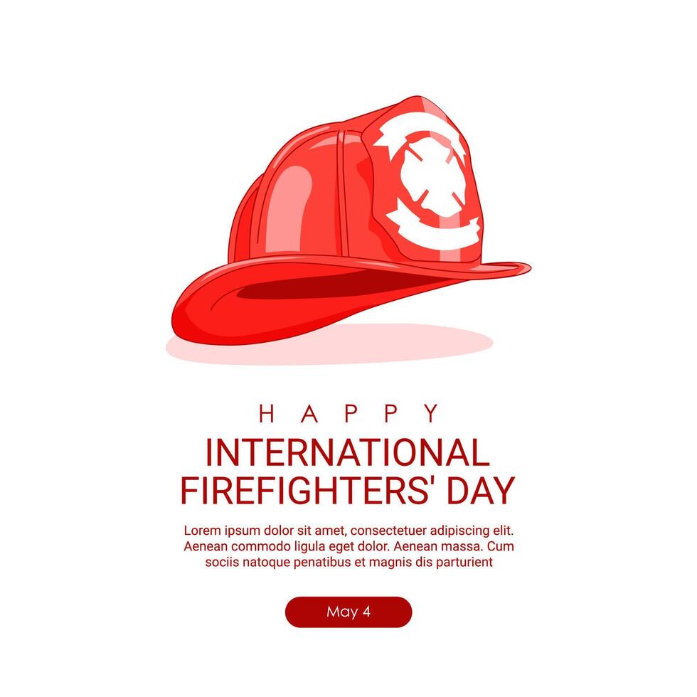 flat design international firefighters day poster template vector stock