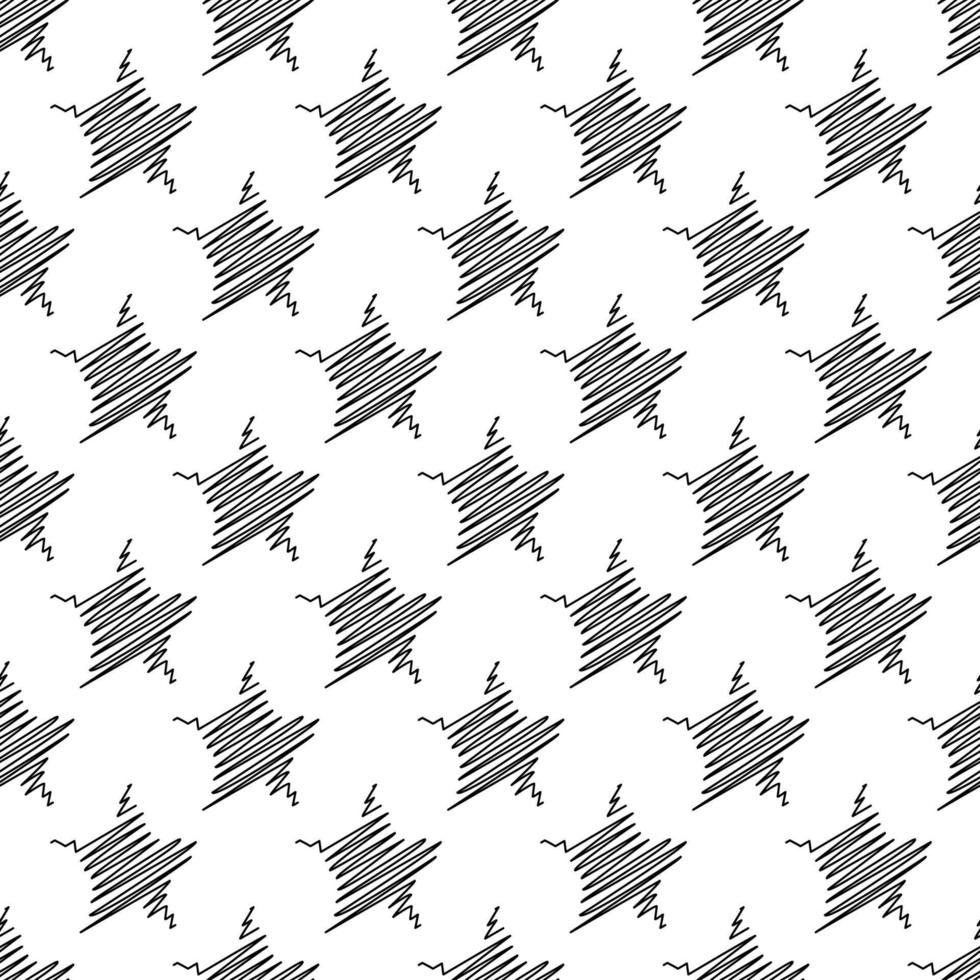 Geometric Seamless Pattern Of Stars On A White Background. Vector illustration. EPS10