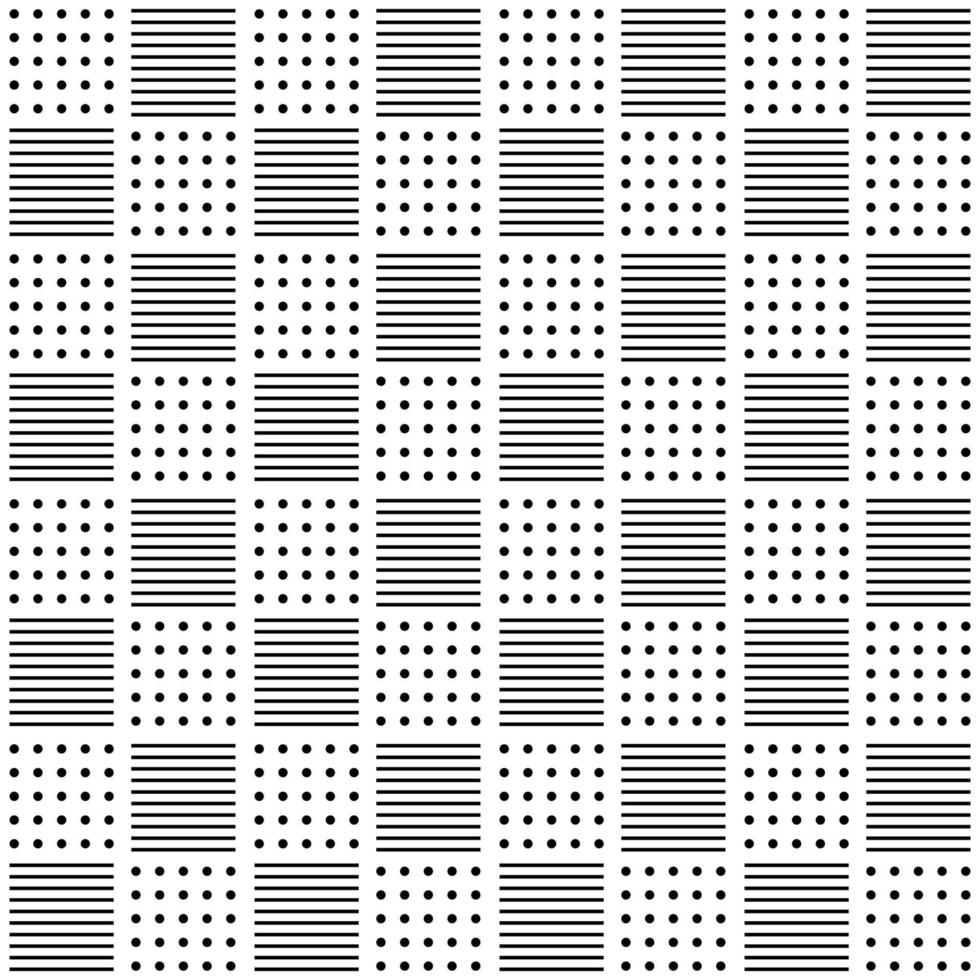 Seamless pattern of horizontal lines and dots. Geometric background. Vector illustration.