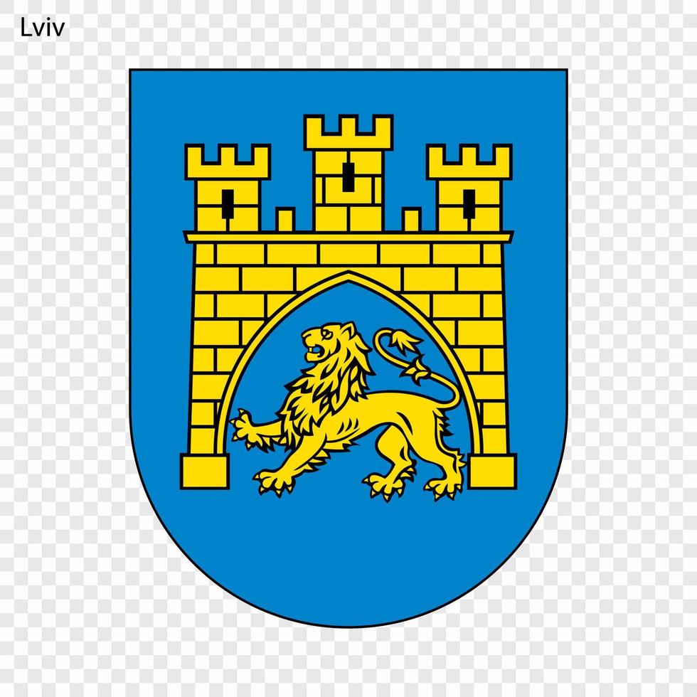 emblema de ciudad de Ucrania vector