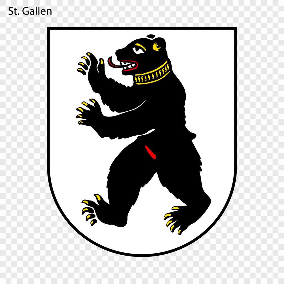 emblema de S t. Gallen vector