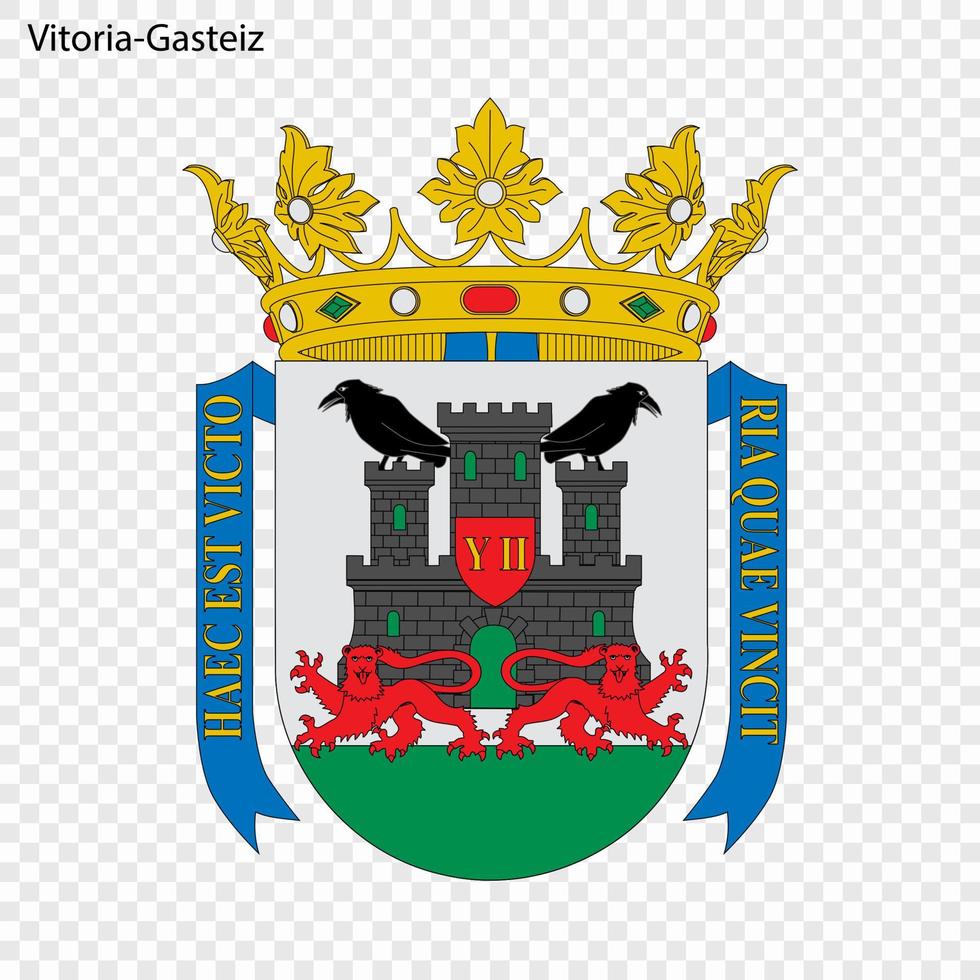 Emblem of Vitoria-Gasteiz. City of Spain vector