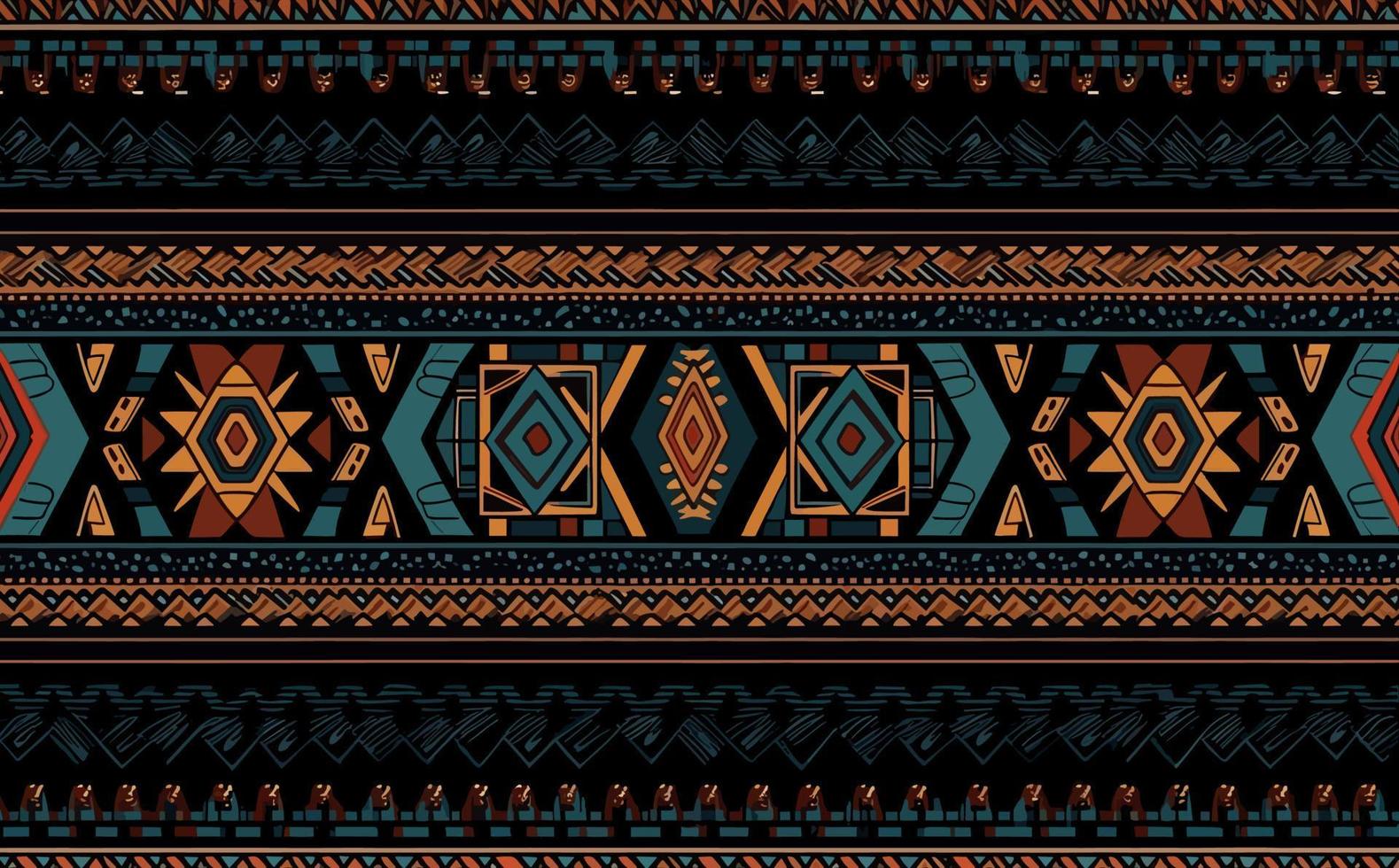 Ethnic abstract ikat pattern. Seamless pattern in tribal, folk embroidery, Mexican style. Aztec geometric art ornament print.Design for carpet, wallpaper, clothing, wrapping, fabric, cover, textile vector
