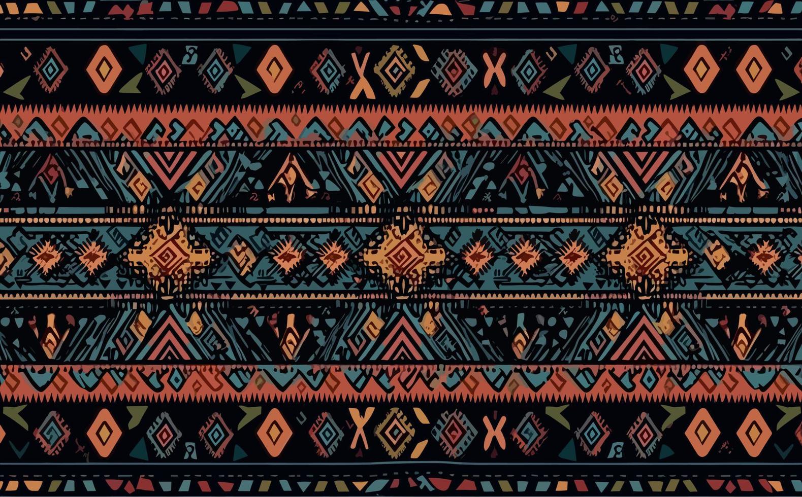 Ethnic abstract ikat pattern. Seamless pattern in tribal, folk embroidery, Mexican style. Aztec geometric art ornament print.Design for carpet, wallpaper, clothing, wrapping, fabric, cover, textile vector